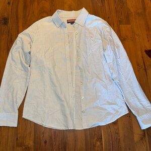 Vineyard Vines Women’s Blue Striped Button Up Long Sleeved Shirt Size 8